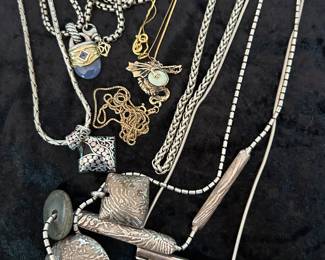 David Yurman MCM Jan Yager 14k and sterling chains and pendants