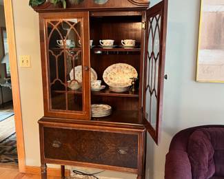 Federal Style Highboy China Cabinet
