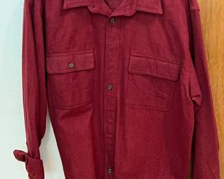 Field & Stream Men's Red Flannel Button Up Shirt – Size Large