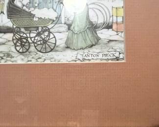 Framed & Matted Print "The Toy Shop” by Anton Pieck