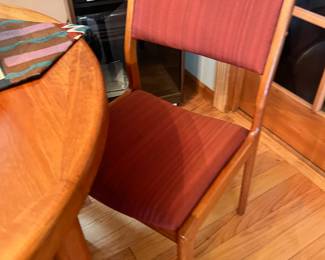 Mid Century Teak Oval Dining Chair with 6 Dining Chairs