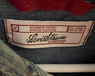 Men's Levi Strauss Denim Button Up Long Sleeve Shirt