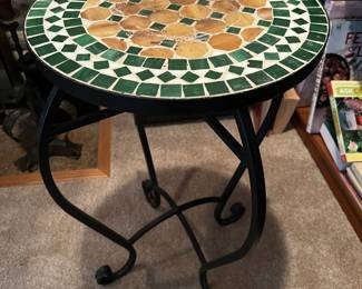 Mosiac Tile Top Bistro Table/Plant Stand
