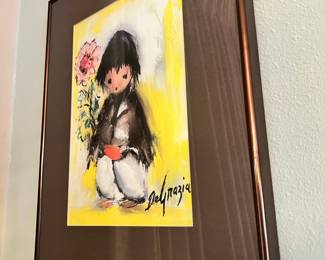 Framed & Matted Print "Wanda's Little Boy" by Ted Degrazia