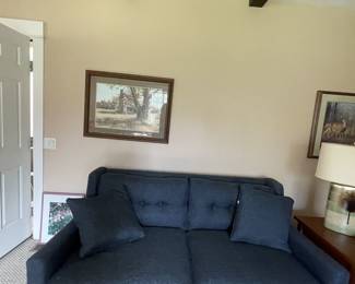 Blue Couch available for purchase sold