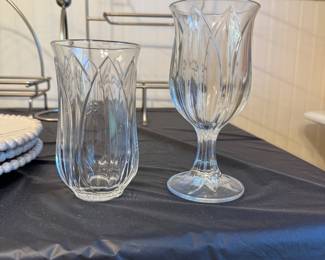 12 stemware/ 6 tea glasses