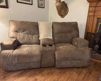 Leather loveseat recliner $50