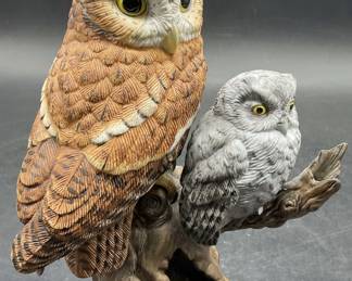 1991 LENOX PORCELAIN SCREECH OWLS Figural