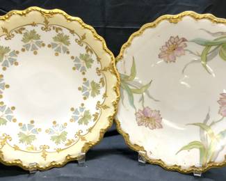 BLAKEMAN & HENDERSON LIMOGES 2 Porc Plates