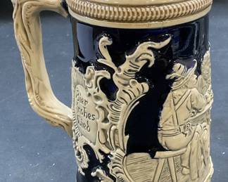 Signed Vtg German Stoneware Beer Stein