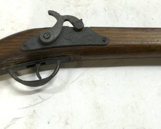 1960s PARRIS FLINTLOCK Vntg Wood & Metal Cap Gun