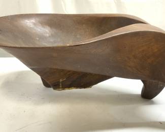 Carved Wooden Teakwood Decorative Object 16in