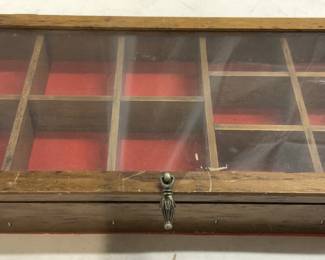 Vintage Wooden Shadow Box Display Case
