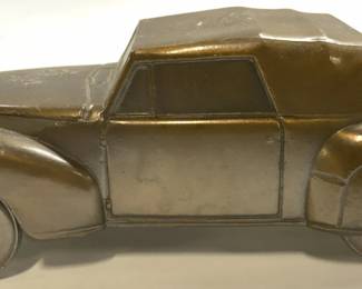 Vtg Lincoln Continental Gilt Metal Die Cast Car