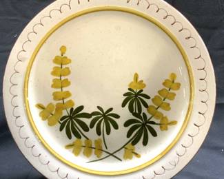 STANGL Hand Painted Ceramic Floral Detailed Plate