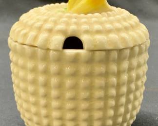 Signed Vintage Ceramic Condiment Jar