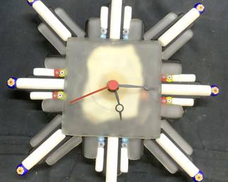 MURANO Art Glass Wall Clock Wall Decor