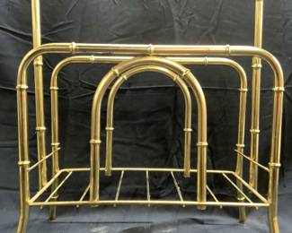 Hollywood Regency Brss Faux Bamboo Magazine Holder