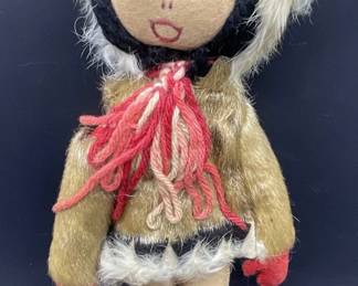 Vintage Handmade Fabric Doll