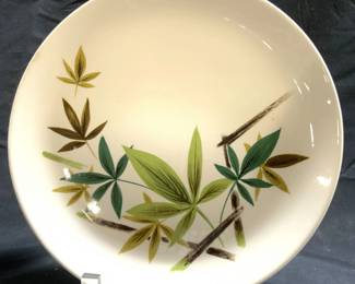 SALEM CHINA CO Leaf Detailed Porcelain Plate