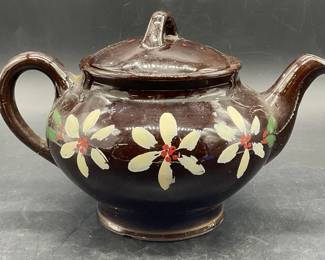 Royal Canadian Art Vintage Floral Pottery Teapot