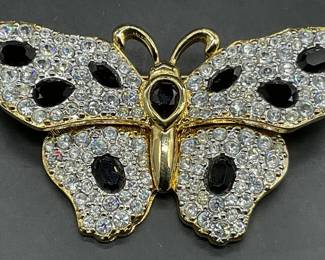 SWAROVSKI Trademarked Bejeweled Butterfly Brooch