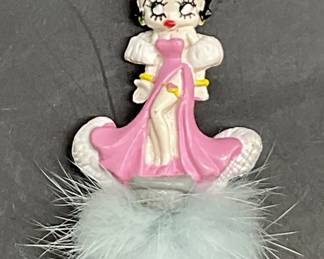 Betty Boop Figural Fuzzy Keychain