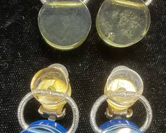 Lot 2 Vintage Lucite Beaded Earrings