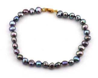 14K YG Iridescent Freshwater Pearl Bracelet
