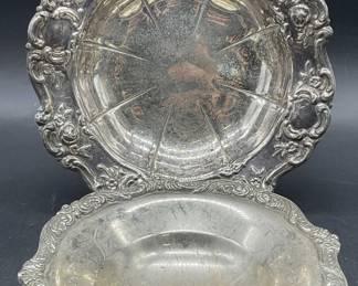 Lot 2 Silver Plated Trinket Dishes, LEONARD & More