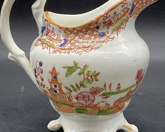 Vintage Hand Painted Chinoiserie Porcelain Creamer