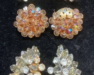 Lot 3 Vintage LaVie + More Crystal Earrings