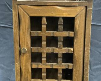 Vintage Mid Century Carved Wooden Spice Rack