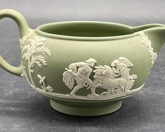 WEDGWOOD ENGLAND Green Jasperware Creamer