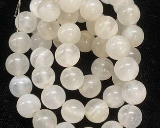 Opaque White Semiprecious Stone Beads