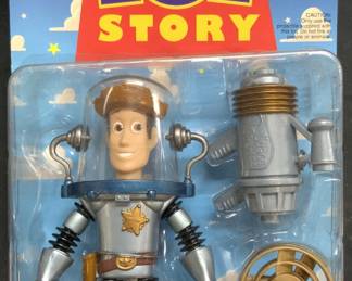 Vintage Toy Story Woody Space Sheriff In Pkg 1998