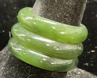 Lot 3 Carved Jade Rings