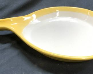 Vintage Ceramic Skillet W Handle USA