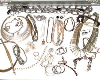 Collection of Silver Tone Jewelry