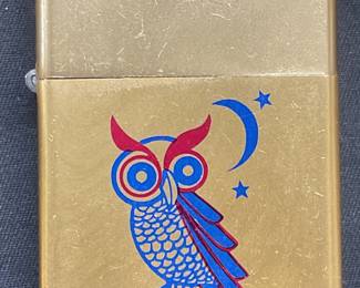 Vintage Storm King Gold Tone Owl Lighter