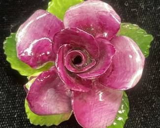 Jon Anton China Flower Brooch, England