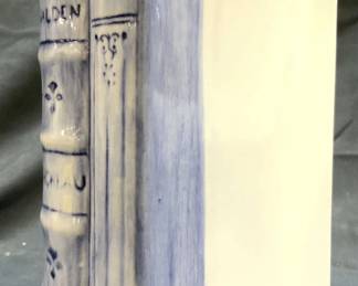 NS GUSTIN CO Vtg Porc Books Bookend