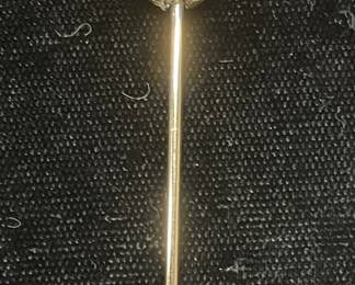 Sarah Coventry Gold Tn Faux Turquoise Stick Pin