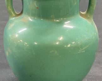 Vintage Turquoise Blue Ceramic Urn Vase