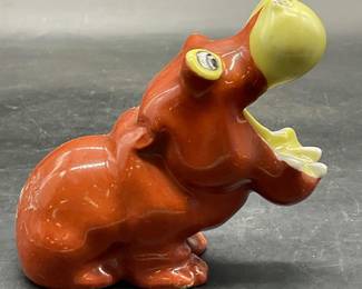 Vintage Ceramic Hippopotamus Figural, Germany