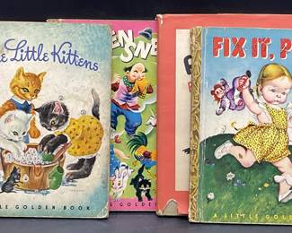 Lot 4 Vintage Illustrated Childrens Books, 1942+