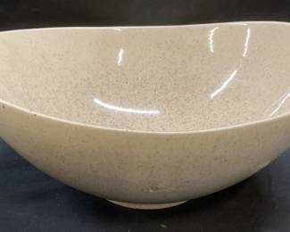 MCM Vtg Red Wing Pottery Beige Speckled Bowl