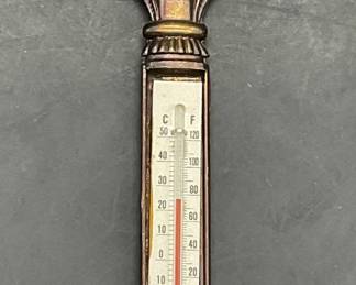 Vintage Metal Key Form Thermometer Japan