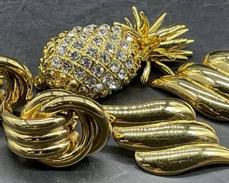Lot 3 NAPIER, MONET + Gold Tone Metal Jewelry