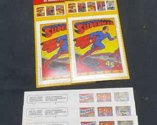 Group Super Hero Stamps, Postcards, First Issues